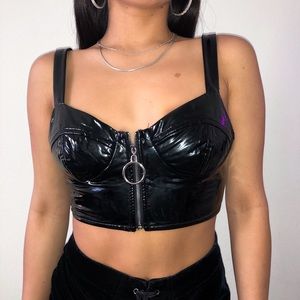 ~ FAUX PATENT BUSTIER ~